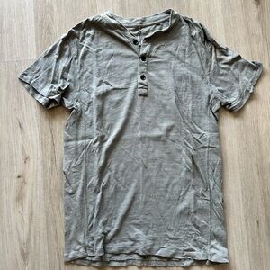 Rag and Bone Green Henley Shirt